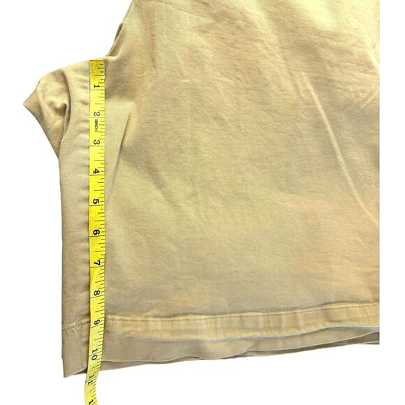 Talbots Women Stretch High Rise Casual Bermuda Shorts Solid Tan Color Size 24W - Picture 5 of 9